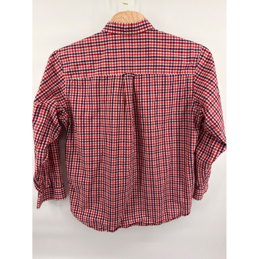 Pendleton Bridgeport‎ Mens XXL Shirt Red Purple Gingham Plaid Cotton Button Down - Picture 2 of 4